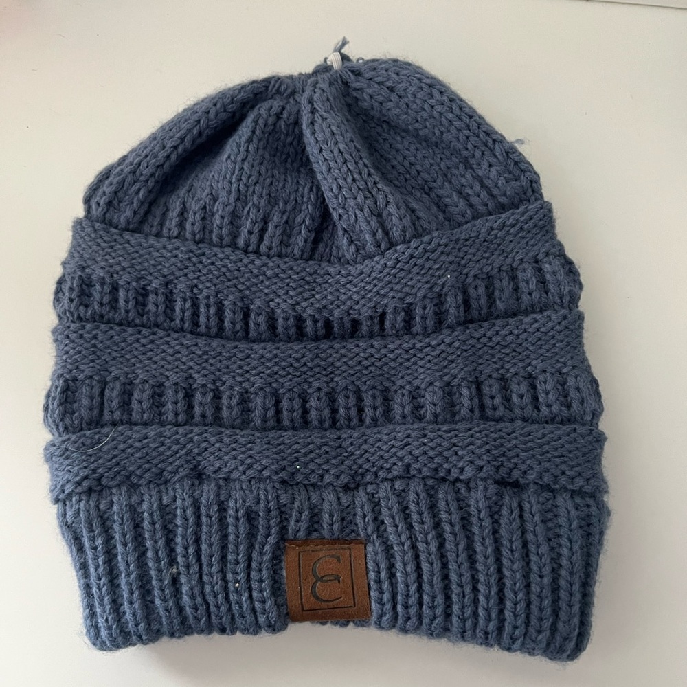 Cozy Blue Knit Beanie